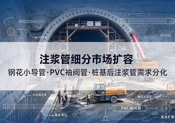 方正注浆管细分市场扩容，隧道钢花小导管、PVC 袖阀管、桩基后注浆管需求分化